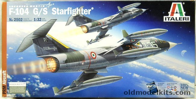 Italeri 1/32 Lockheed F-104 G/S Starfighter - Italy (5 Choices) / German Navy / RCAF Canada / Greece / Netherlands /, 2502 plastic model kit